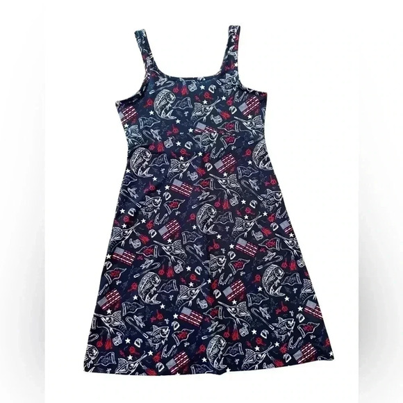 Columbia PFG Women’s Americana Print Dress UPF 50 Size Small - Picture 1 of 8
